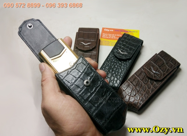 Bao đựng vertu da cá sấu